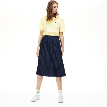 Lacoste Mid-Length Pleated Skirt Dámské - Sukně Tmavě Blankyt Blankyt | CZ-Iayv2S